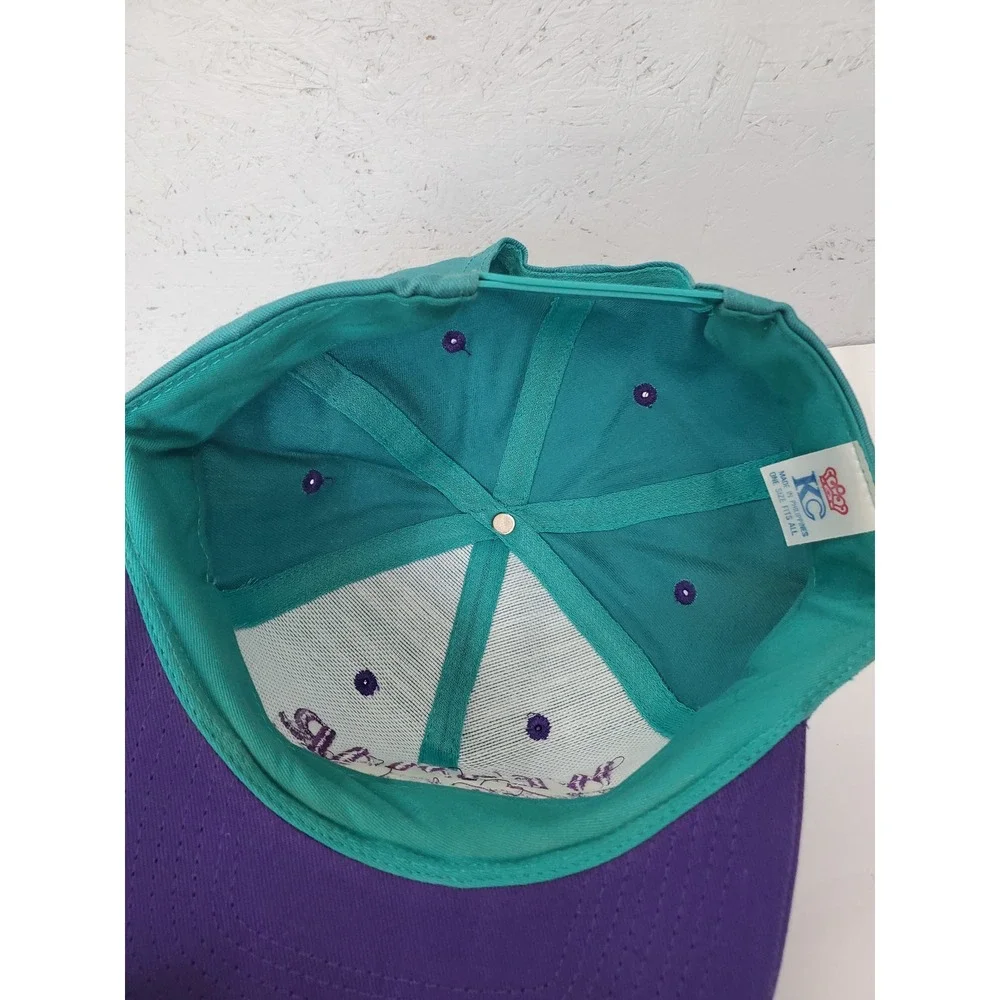 Vintage KC Wesmar Racing Engines Snapback Hat Teal Purple Two Tone Cap Mens OSFA